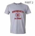 Part 2 Hogwarts Alumni Heather Grey Men T Shirt size to 2XL tee
